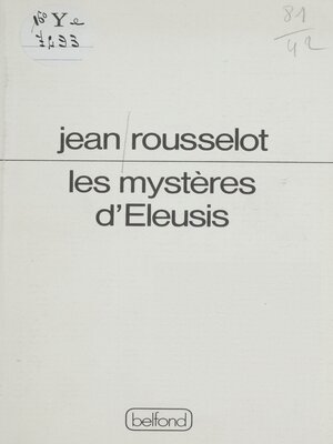 cover image of Les mystères d'Eleusis